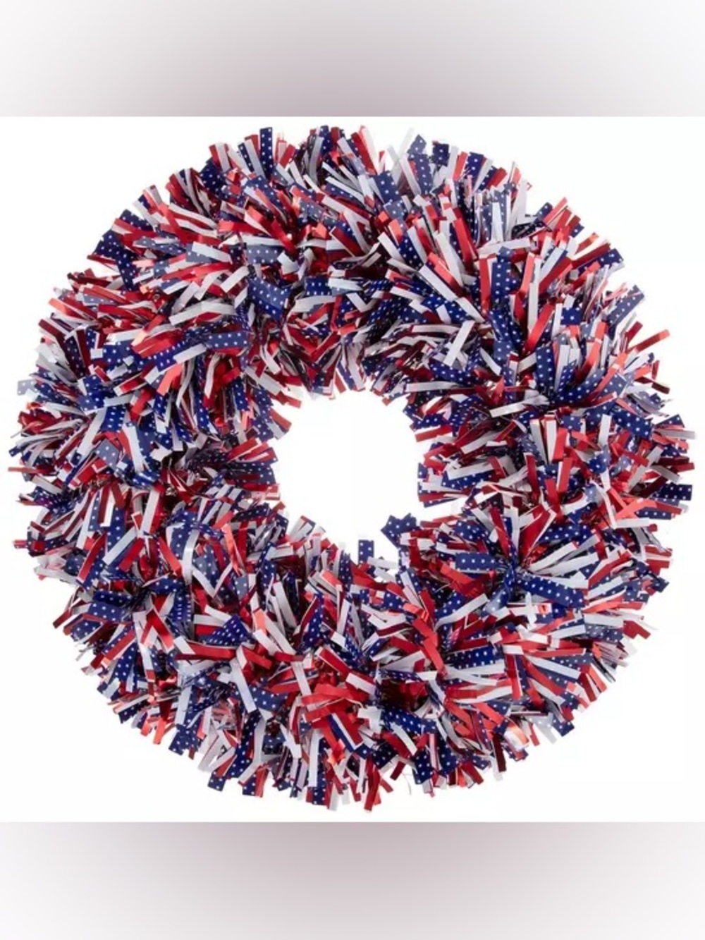 Patriotic Tinsel Wreath